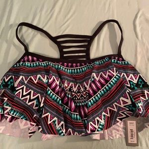 Patterned bathing suit top